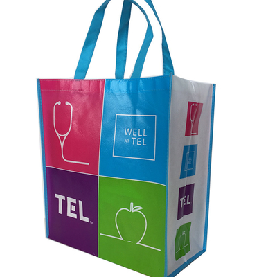 Light Laminated  Handle PE SGS 50x2.5cm 9gsm PP Non Woven Bag