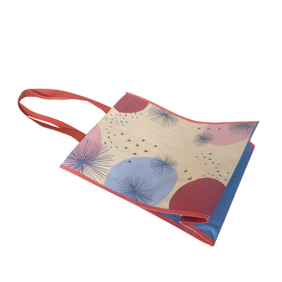 RPET 38x31x16cm 120gsm Laminated Polypropylene Tote Bags