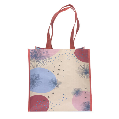 RPET 38x31x16cm 120gsm Laminated Polypropylene Tote Bags