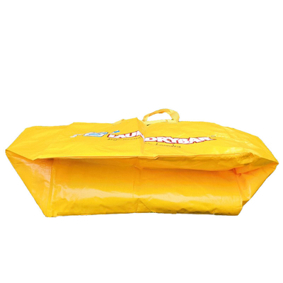 100gsm CMYK 2.5x60cm 80x37x20cm Laminated PP Woven Bag