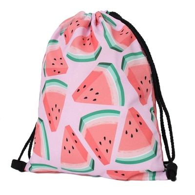 35X42cm 210D Nylon Travel Cosmetic CMYK Women Drawstring Bag