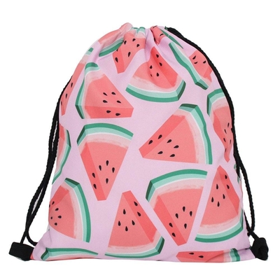 35X42cm 210D Nylon Travel Cosmetic CMYK Women Drawstring Bag