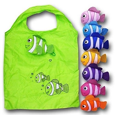 Fish Colorful 210D 40x50cm CMYK Nylon Folding Shopping Bag