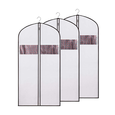 Men Zippered Non Woven Fabric CMYK 9gsm 60x90cm Suit Holder