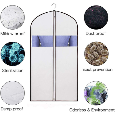 Men Zippered Non Woven Fabric CMYK 9gsm 60x90cm Suit Holder