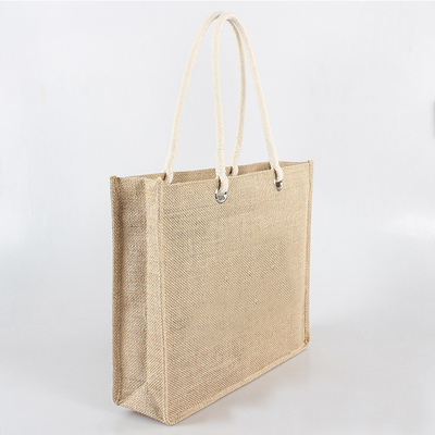 Shopping Natural Color 30xx12x30cm 380gsm Jute Grocery Bags