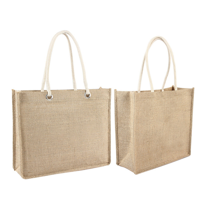 Shopping Natural Color 30xx12x30cm 380gsm Jute Grocery Bags