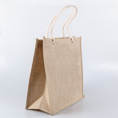 Shopping Natural Color 30xx12x30cm 380gsm Jute Grocery Bags