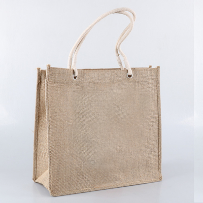 Shopping Natural Color 30xx12x30cm 380gsm Jute Grocery Bags