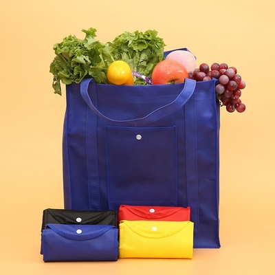 Supermarket Handles 30cm 40x40x10cm Foldable Non Woven Bag