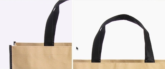 Solid Gold Logo CMYK OEM 120gsm Non Woven Paper Bag
