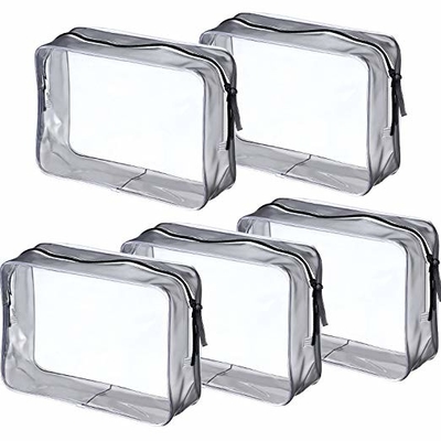 BSCI Zipper Clear PVC 0.5mm 160gsm CMYK PVC Pencil Bag