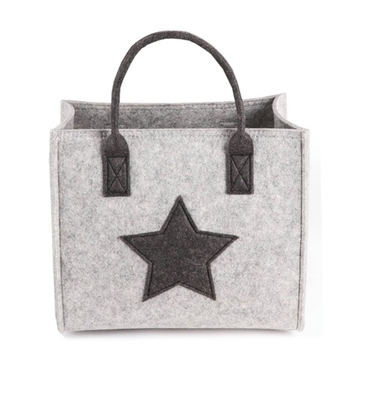 300mm Grey Felt Handbag