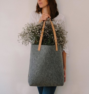 300mm Grey Felt Handbag