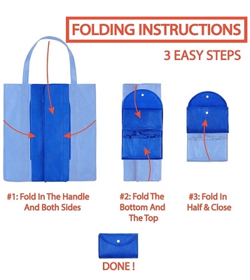Eco Friendly 35X40X15cm CMYK 50pcs Foldable Non Woven Bag