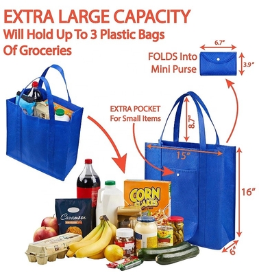 Eco Friendly 35X40X15cm CMYK 50pcs Foldable Non Woven Bag