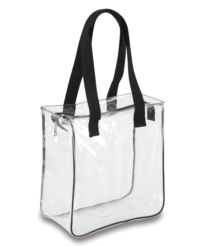 Colored Plastic Handle Tote 30x10x37cm CMYK PVC Pencil Bag